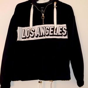 Black Half Zip-Up Hoodie